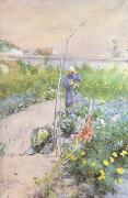 Carl Larsson In the Kitchen Garden (nn2 oil painting picture wholesale